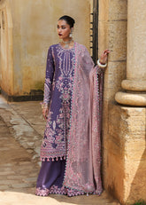 3-PC Unstitched Embroidered Luxury Lawn By Hussain Rehar | Irris